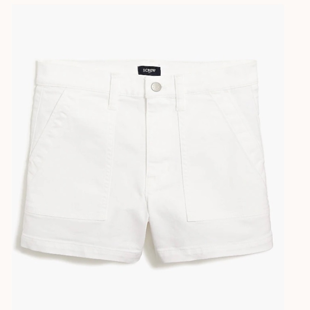 J crew White utility denim short